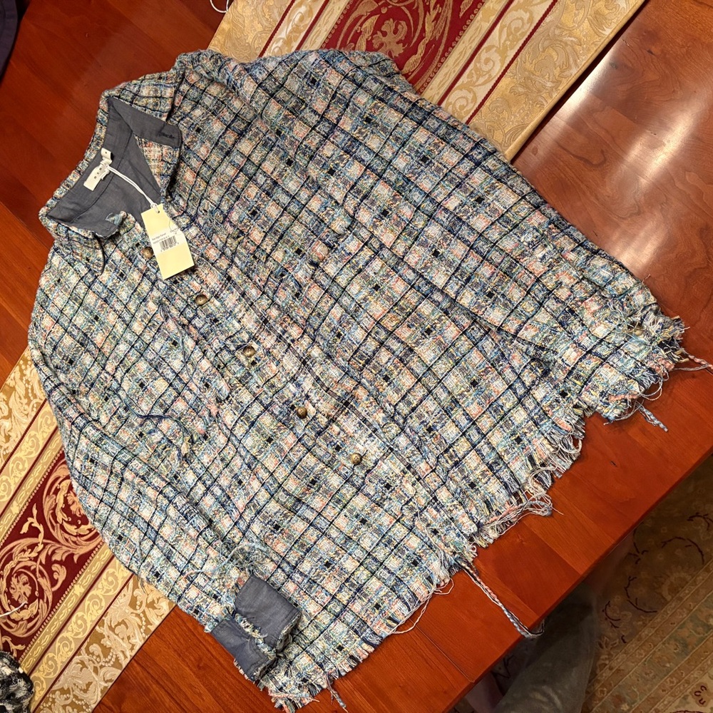 Chic Multicolor Tweed Jacket
